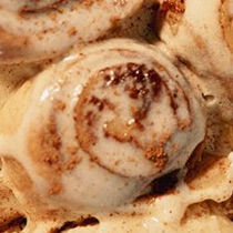 Attempt ten: an iced roll pressed against its neighbour.